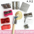 Plastic and aluminum cheap pencil sharpener